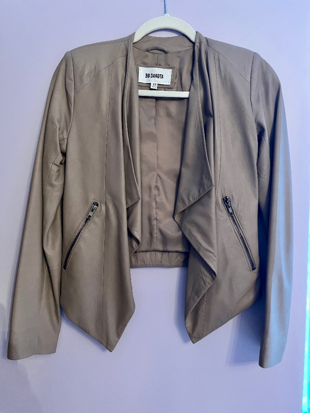 Leather nude BB Dakota jacket